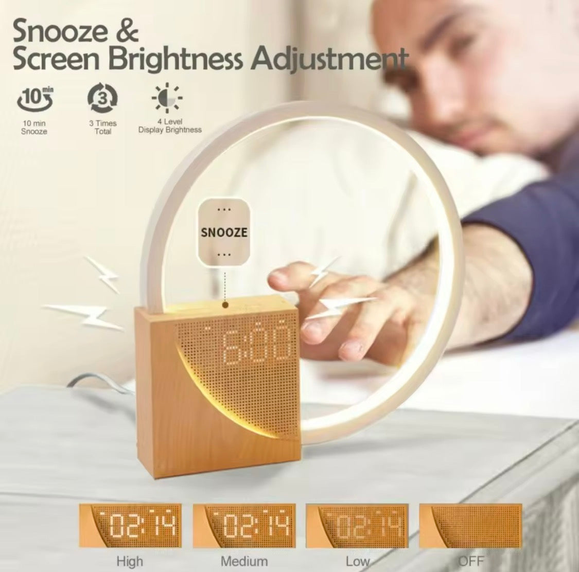 Wake-up light alarm clock for sleep routine – product image 6