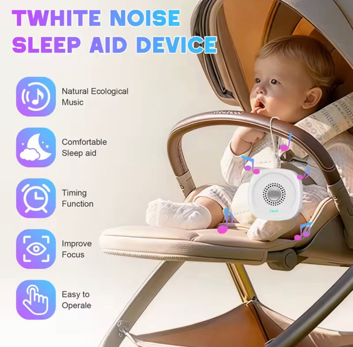 White noise sound machine for sleep and rest – product image 4