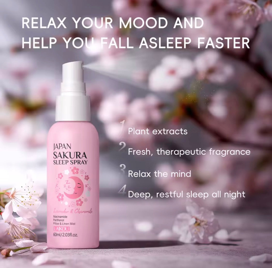 Pillow and linen spray for a relaxing bedtime – product image 2
