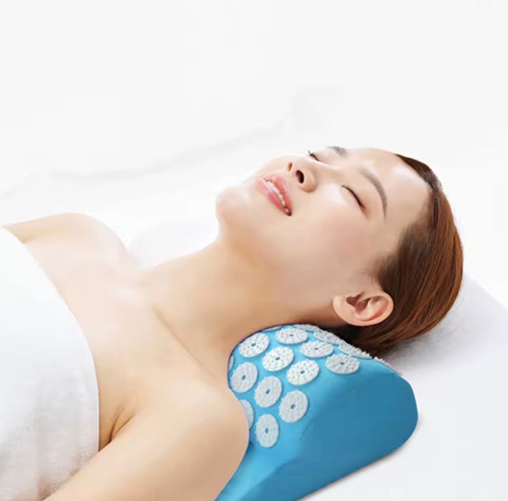 Acupressure mat and pillow set for home relaxation