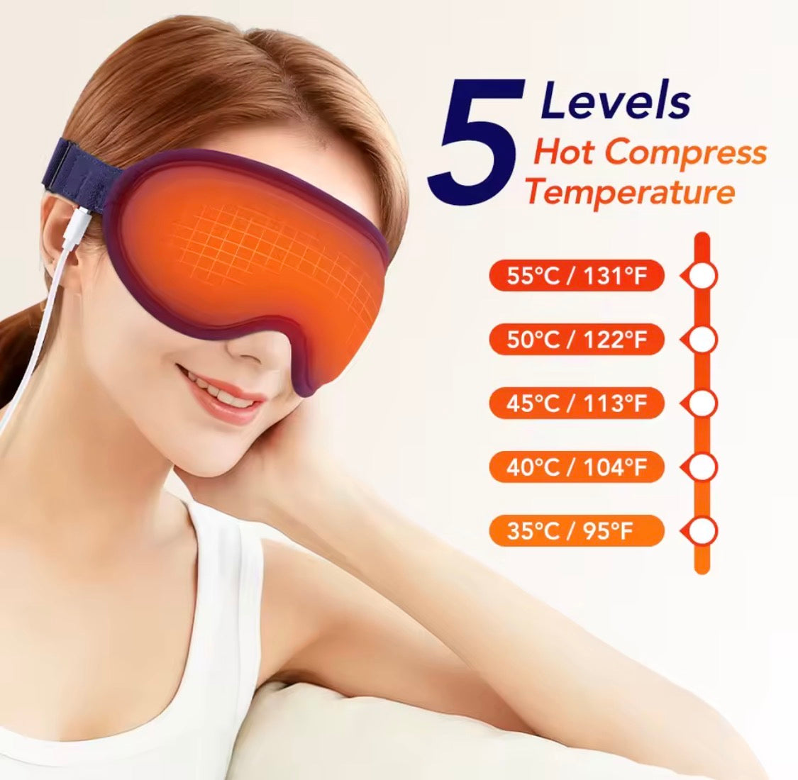 Heated 3D eye mask for sleep and relaxation – product image 3