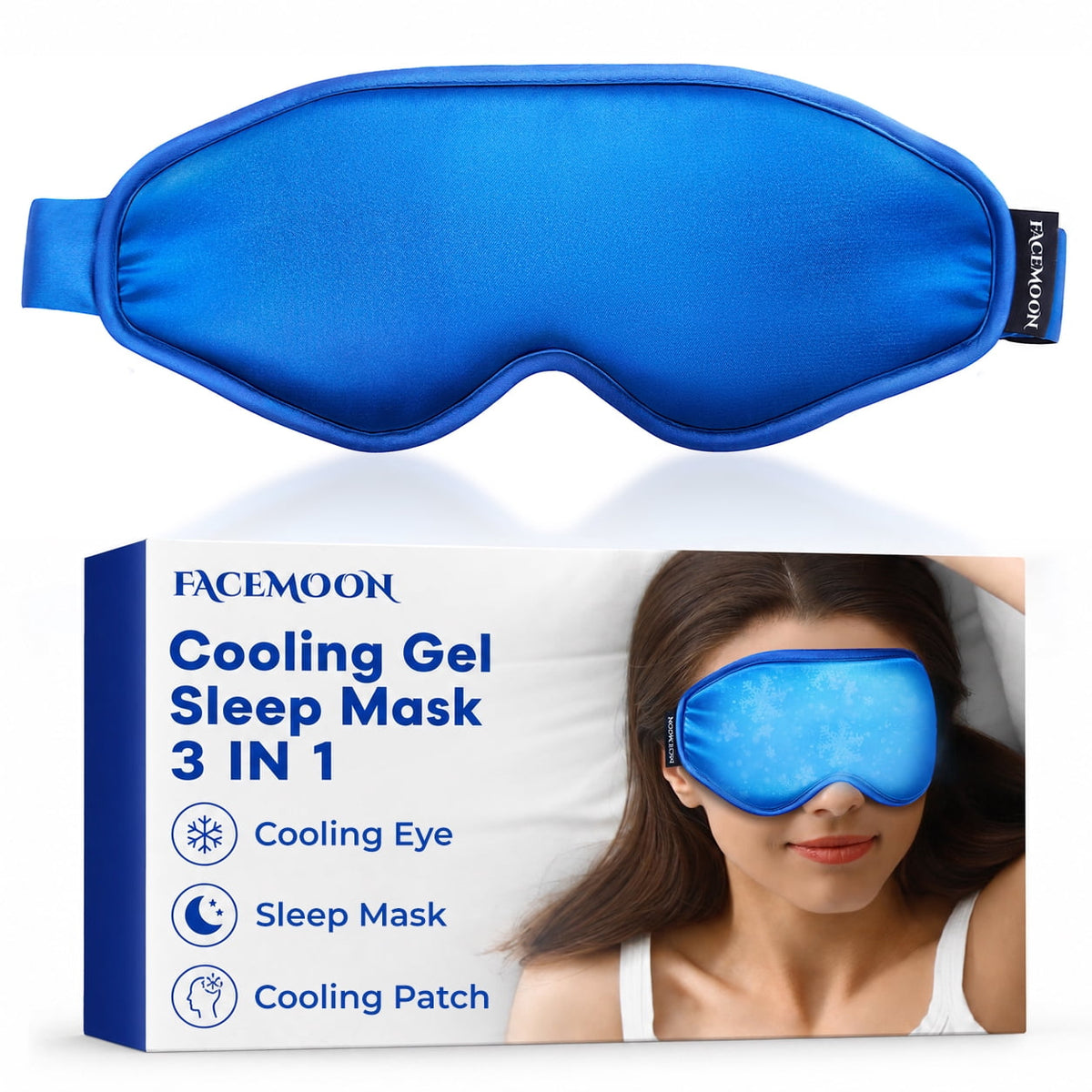 Cooling gel eye mask for relaxation and rest – product image 1