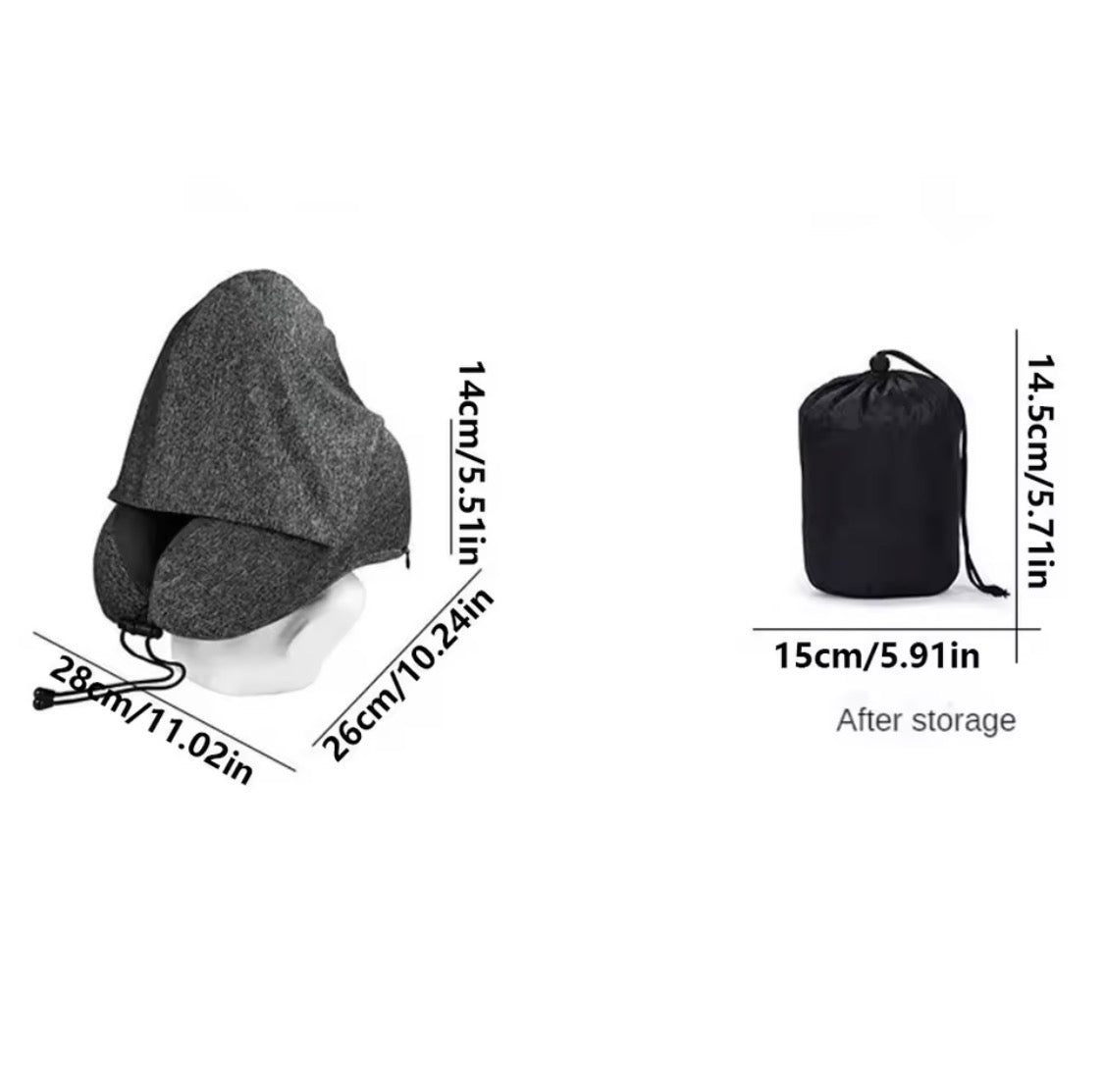 Sleep mask and earplug travel kit for rest – product image 4