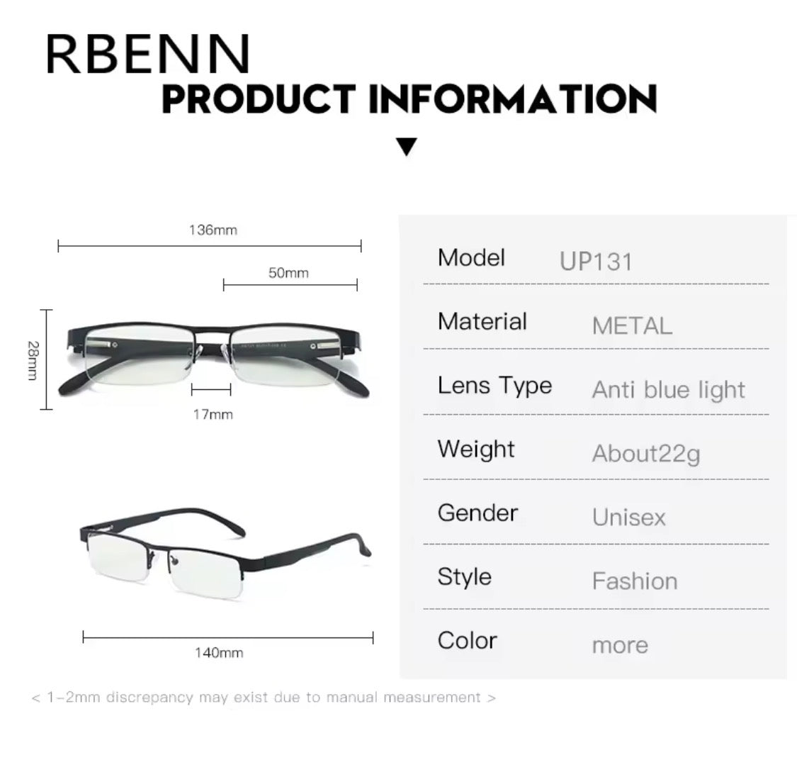 Blue light blocking glasses for screen use – product image 4