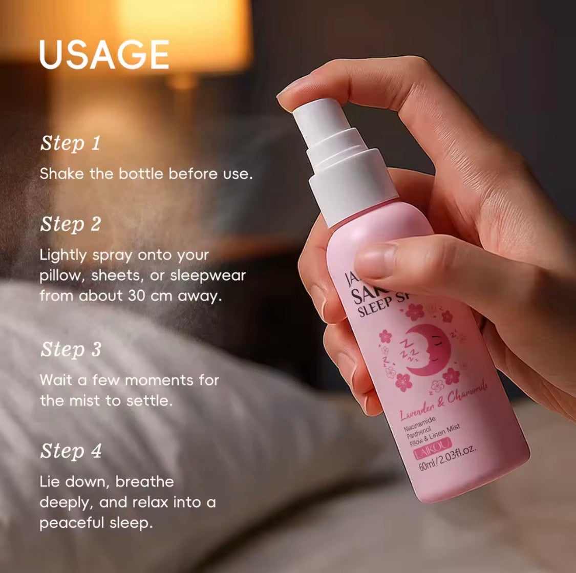 Pillow and linen spray for a relaxing bedtime – product image 3