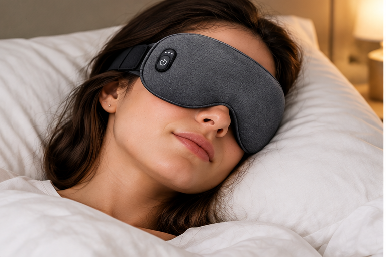 Heated Eye Mask for Eye Strain – Warm Compress Sleep and Relaxation Mask