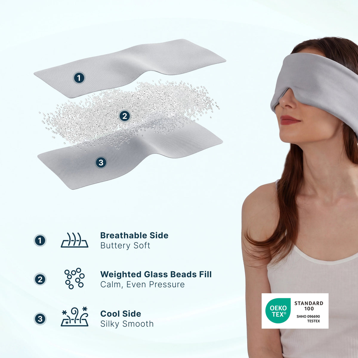 weighted cooling eye mask